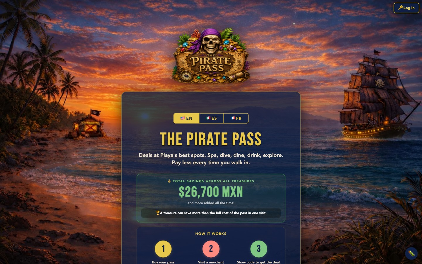 The landing page